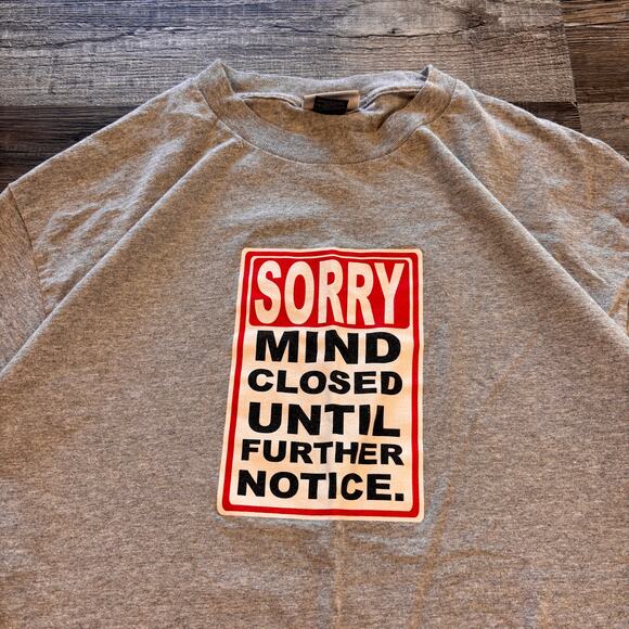 Vintage 90's Y2K Urban Pipeline Up Gray Mens L Joke Quote Funny Statement Tshirt - Picture 1 of 8